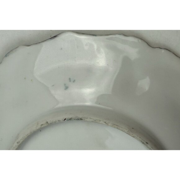 Vintage‎ RS PRUSSIA Red Mark Porcelain 6" Cake Plate Blue Gold Pink ROSES EUC - Picture 9 of 11